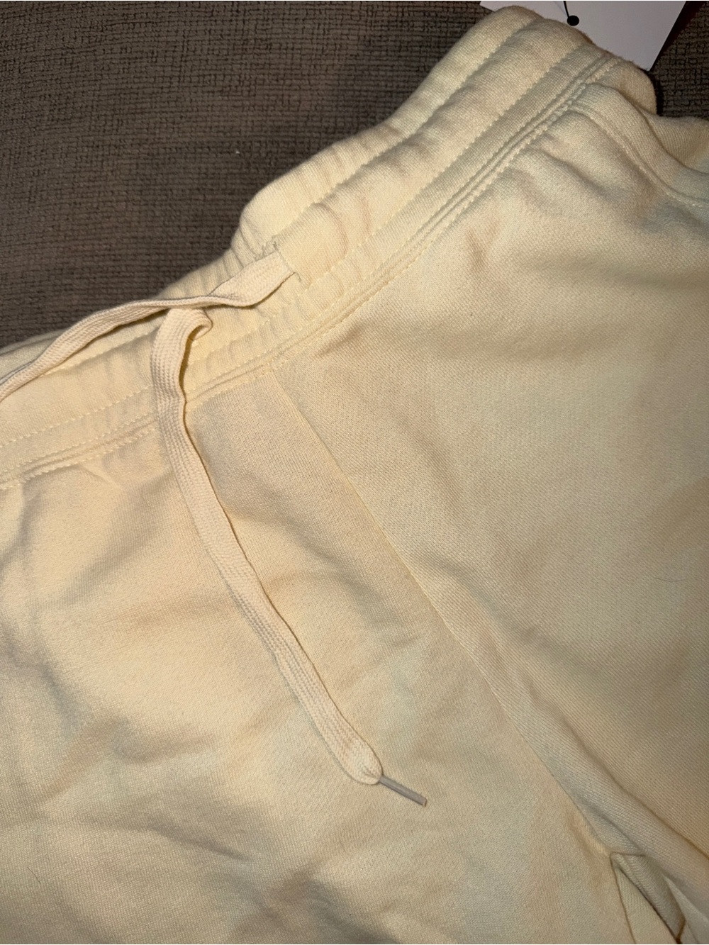 Butter Yellow Knit Shorts with Rumble Logo